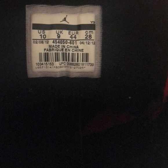 Mens Nike air Jordan Flight Sz 10  red and black - Picture 4 of 5